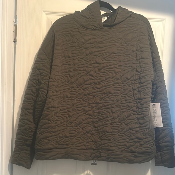 Nine West Olive Green Quilted Hoodie - Picture 6 of 10